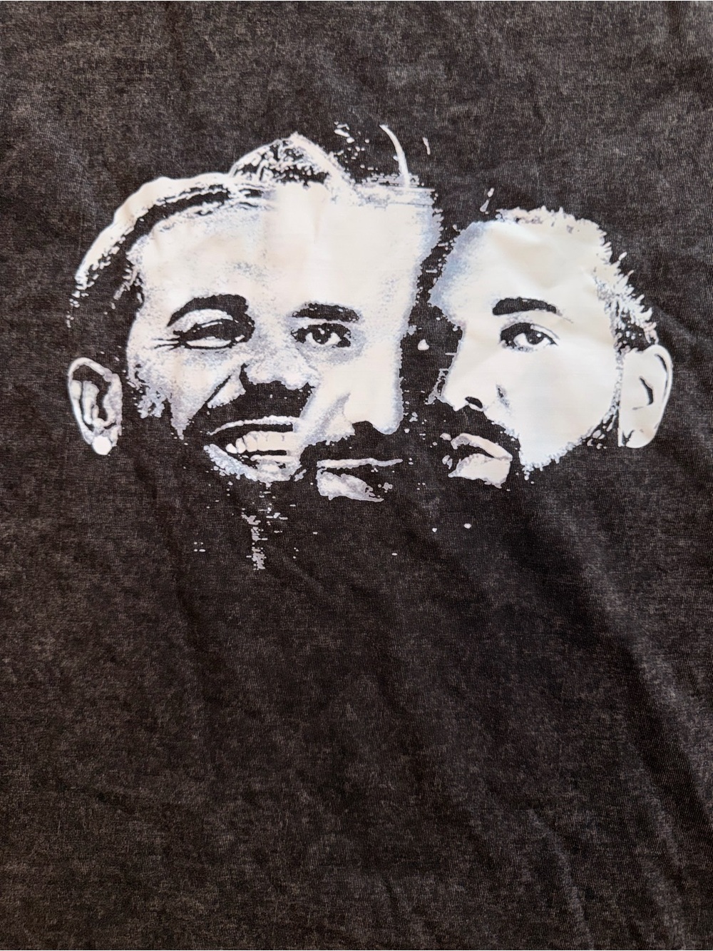 Drake Graphic Acid Wash Tee | Vintage Style Black Streetwear T-Shirt - Picture 2 of 7